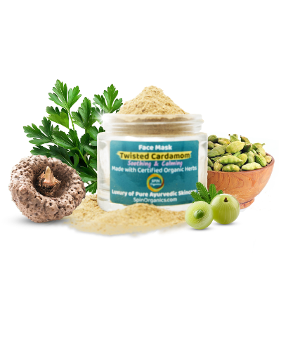 Organic Twisted Cardamom Face Mask